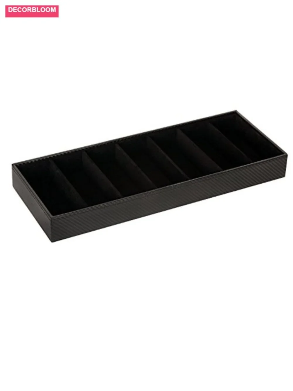 7 Slot Sunglasses Organizer Leather Eyeglass Storage Tray Box Desk